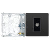BG Evolve Black Chrome Single Co-Axial Socket PCDBC60B with 25mm Steel Back Box