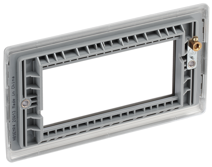BG Electrical NBSEMR4 Euro Module Nexus Metal 4 Module Rectangular ...