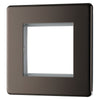 BG Black Nickel 45W USB Wall Socket Euro Module USB-A & C - Black Insert