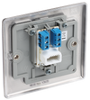 NBIBTS1 Back - This secondary telephone socket from British General uses a screw terminal connection and should be used for an additional telephone point which feeds from the master telephone socket.