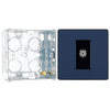 BG Evolve Matt Blue Co-Axial Socket Outlet PCDDB60B with 35mm Steel Back Box