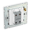 BG Evolve Pearlescent White Intermediate Edge to Edge Rocker Switch PCDCL13EW with 35mm Steel Back Box