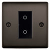 BG Nexus Black Nickel Single Secondary Touch Dimmer Switch Black Insert NBNTDS1B