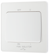 PCDCL15W Front - This Evolve pearlescent white 10A triple pole fan isolator switch from British General provides a safe and simple method of isolating mechanical fan units.