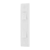 BG 848 Moulded Round Edge | White | 2 Gang 10A 2 Way Architrave Switch