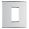 BG Nexus Screwless Brushed Steel Single Master Touch Dimmer Switch Black Insert