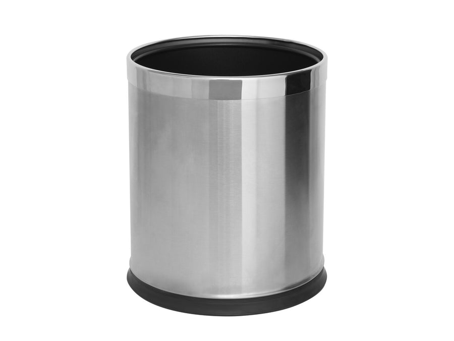 Corby Thornton Double Layer Waste Bin in Brushed Steel, 9L