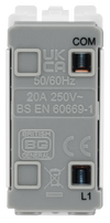 BG RPC14 Nexus Grid Polished Chrome 20AX 1 Way Retractive Printed Press Switch Module
