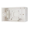 BG 878 Moulded White Round Edge 2 Gang 50mm | Surface Box