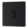 BG Evolve Matt Black 10AX 1 Way Press Switch PCDMB14B with 35mm Steel Back Box