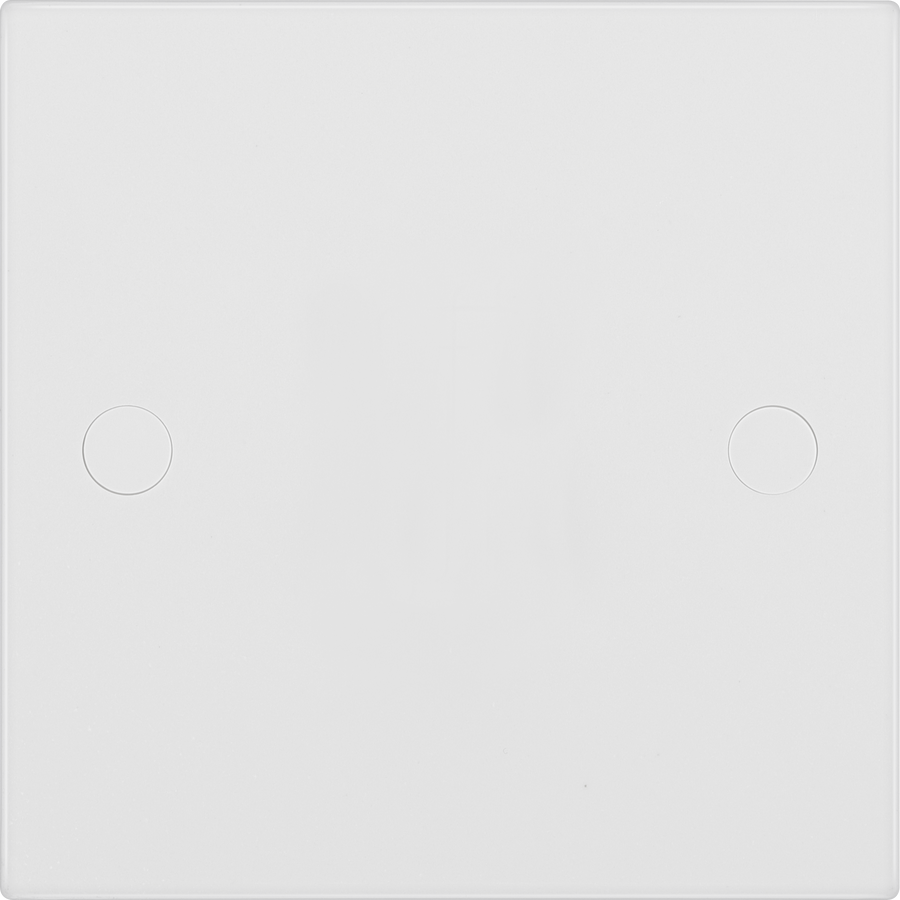 BG 904 Moulded Square Edge | White | 1 Gang Blank Plate