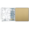 BG Evolve Satin Brass Single Blank Plate PCDSB94B with 35mm Steel Back Box