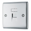 BG Nexus Polished Chrome 1 Gang RJ45 Single Data Outlet NPCRJ451 with 35mm Steel Back Box