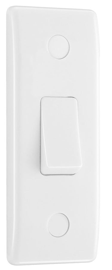 BG 847 Moulded Round Edge | White | 1 Gang 10A 2 Way Architrave Switch