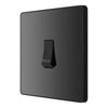 BG Evolve Black Chrome 10AX 1 Way Press Switch PCDBC14B with 35mm Steel Back Box