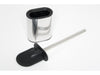 Corby Sana Toilet Brush & Holder in Polished Steel & Black