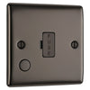 BG Nexus Black Nickel 13A Unswitched Spur with Flex Outlet NBN55 and 25mm Steel Back Box