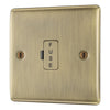 BG Nexus Antique Brass 13A Unswitched Fused Connection Unit NAB54 with 35mm Steel Back Box