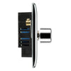 BG Nexus Polished Chrome 200W 2 Way Quad Trailing Edge Dimmer Switch NPC84 with 25mm Steel Back Box