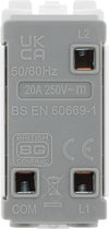 BG RPCDB12C Evolve Grid Black 20A 20AX 2 Way 1 Pole Centre-Off Switch Module
