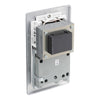BG NBS20W Metal Brushed Steel 115-230V Dual Voltage Shaver Socket - White Insert