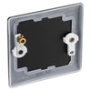 BG Nexus Matt Black Single Blanking Plate with Surface Pattress Back Box