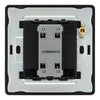 BG Evolve Black Chrome Intermediate Edge to Edge Rocker Switch PCDBC13EB with 35mm Steel Back Box