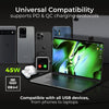 BG Screwless Black Nickel 13A Double USB 45W A+C Ports FBN22UAC45B