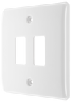 BG R82 Nexus Grid | White | Moulded 2 Module Front Plate