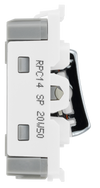 BG RPC14 Nexus Grid Polished Chrome 20AX 1 Way Retractive Printed Press Switch Module