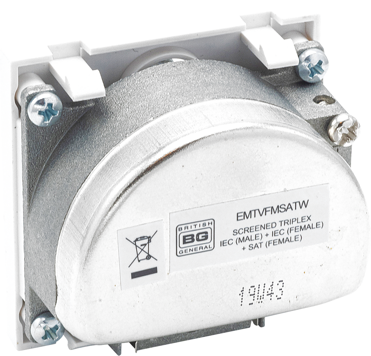 BG White EMTVFMSATW Triplexed TV/ FM DAB/ SAT TV Outlet E...– The ...