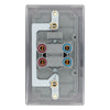 BG NAB72 Nexus Metal | Antique Brass | 2 Gang Double Plate 45A 2 Pole Neon Cooker Switch