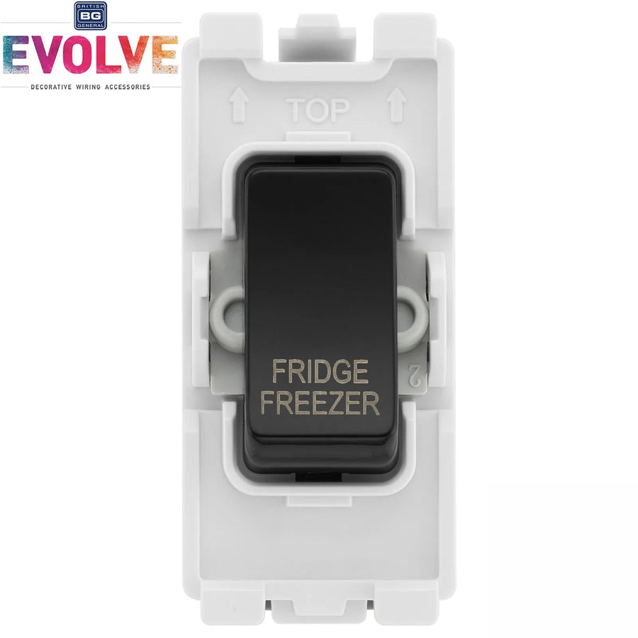 BG Evolve Black RRFFPCDB 20 Amp Double Pole Appliance Grid Switch ...