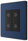 PCDDBTDM2B Side - This Evolve Matt Blue double master trailing edge touch dimmer allows you to control your light levels and set the mood.