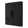 BG Evolve Matt Black 13A Flex Outlet Neon Unswitched Fused Connection Unit PCDMB54B with 35mm Steel Back Box