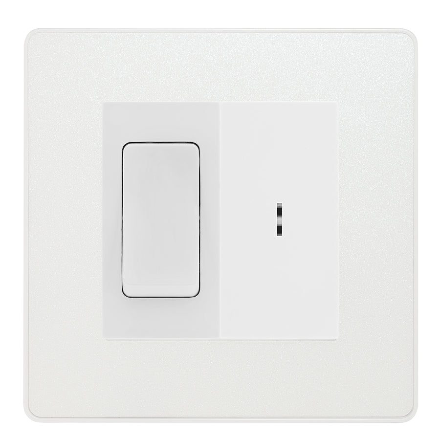 BG Evolve Pearlescent White 2 Way Single Pole Key Switch with 2 Way Single Pole Switch, Key Included - White InsertBG Evolve Pearlescent White 2 Way Single Pole Key Switch with 2 Way Single Pole Switch, Key Included - White Insert