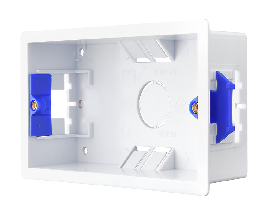 BG 908 Double 2 Gang Rectangular Dry Lining Back Box for Wall Sockets ...