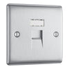 BG Brushed Steel 1 Gang RJ45 Single Data Outlet NBSRJ451 and 25mm Steel Back Box