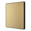 BG Evolve Satin Brass Single Blank Plate PCDSB94B with 35mm Steel Back Box