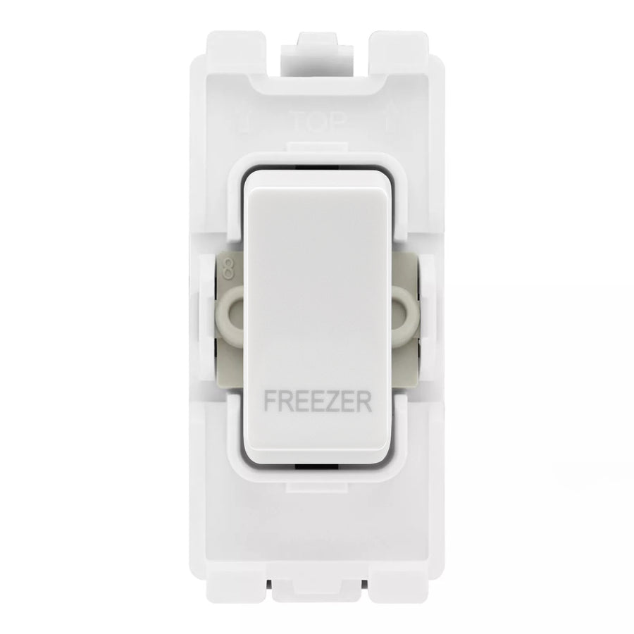 BG RRFZW White 20A DP Appliance Grid Switch Labelled Freezer