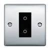 BG Nexus Polished Chrome Single Secondary Touch Dimmer Switch Black Insert
