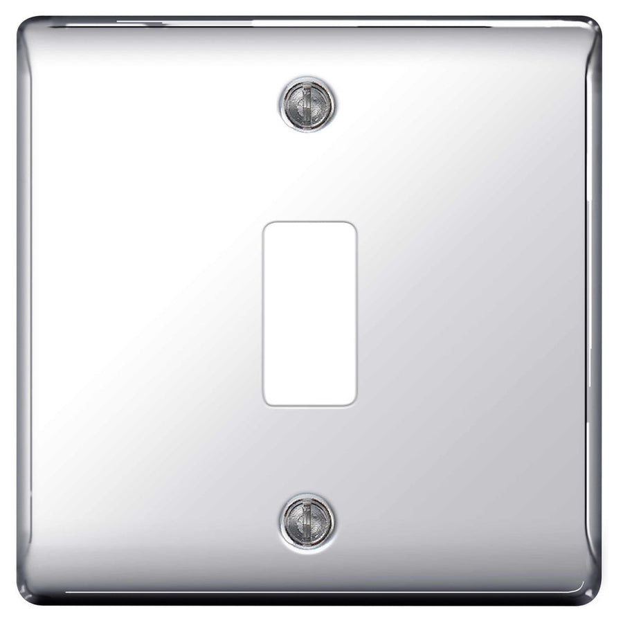 BG Nexus GNPC1 Grid Polished Chrome 1 Gang Front Plate