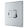 BG Screwless Polished Chrome 13A Switched Spur FPC50 with 25mm Steel Back Box