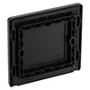 BG Evolve Matt Black Single Blank Plate PCDMB94B with 35mm Steel Back Box