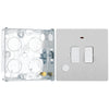 BG Evolve Brushed Steel 13A Flex Outlet Neon Switched Fused Connection Unit PCDBS52W with 25mm Steel Back Box