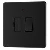 BG Screwless Matt Black 13A Switched Spur + Neon FFB52 with 35mm Steel Back Box