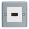 BG Metal Clad Single HDMI Socket - White Insert