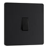 BG Evolve Matt Black 1 Gang 20A 16AX Intermediate Light Switch PCDMB13B with 35mm Steel Back Box
