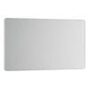 BG Evolve Brushed Steel 2 Gang Blank Plate PCDBS95W with 25mm Steel Back Box