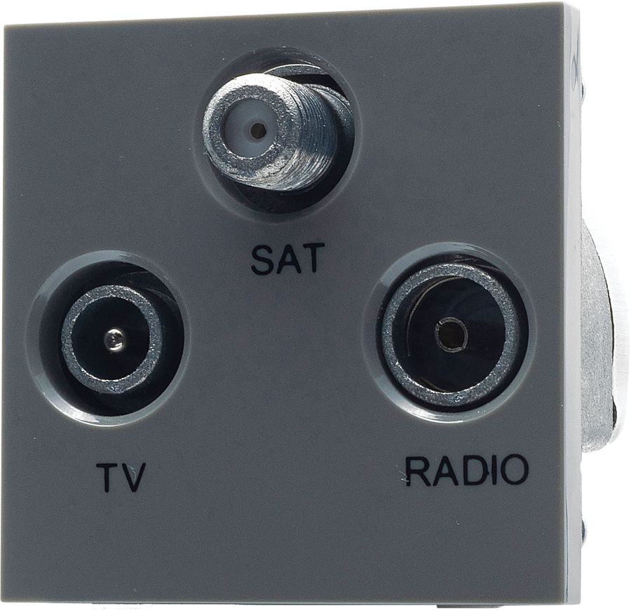 BG Nexus Grey EMTVFMSATG Triplexed TV/ FM DAB/ SAT TV Outlet Euro ...